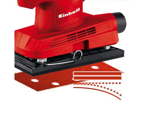 Шлифмашина вибрационная Einhell TC-OS 1520, 150Вт,23тыс/мин,2мм,подошва 187х90 мм,липучка/зажим (4460640)