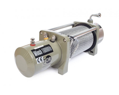 Лебедка автомобильная TOR ЛА S10000 г/п 4536 кг 28 м 12V (1141004)