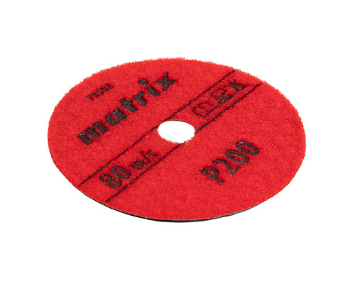 Алмазный гибкий шлифовальный круг, 100 мм, P200, сухое шлифование, 5 ш. Matrix (73502)
