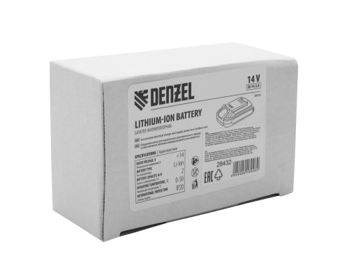 Батарея аккумуляторная IB-14-2.0, Li-Ion, 14 В, 2.0 А/ч Denzel (28432)