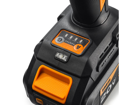 Дрель-шуруповерт ударная аккумуляторная RUNTEC PRO 13 мм, 20В, 2*4Ач, 100Нм, RUNTEC, RT-ID224