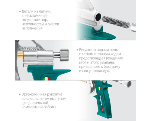 Пистолет для монтажной пены EXTREME, полностью разборный обслуживаемый KRAFTOOL 06800