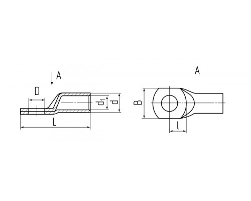 Наконечник кабельный ТМЛ-Р 50-10 (КВТ) (87452)