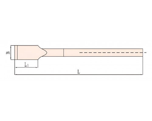 Шабер лопатка 50х690 мм рукоятка деревянная искробезопасный AlCu 212-1002, HORTZ