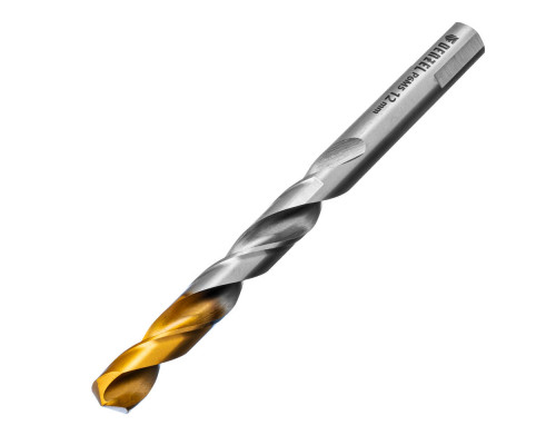 Сверло спиральное по металлу 12 x 151 мм, Р6М5, Golden Tip Denzel (718244)