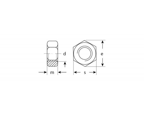 Гайка шестигранная M10, кл. пр. 6, цинк, 5 кг, ГОСТ ISO 4032-2014 ЗУБР 303550-10