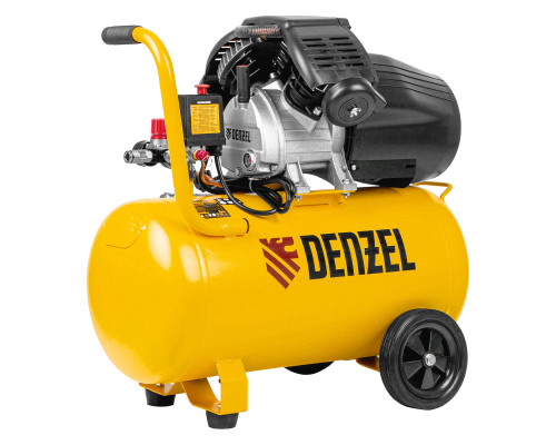 Компрессор воздушный DCV2200/50, прямой привод, 2.2 кВт, 50 литров, 380 л/мин Denzel (58167)
