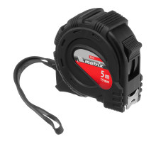 Рулетка Black,5 м х 19 мм,обрезиненный корпус Matrix
