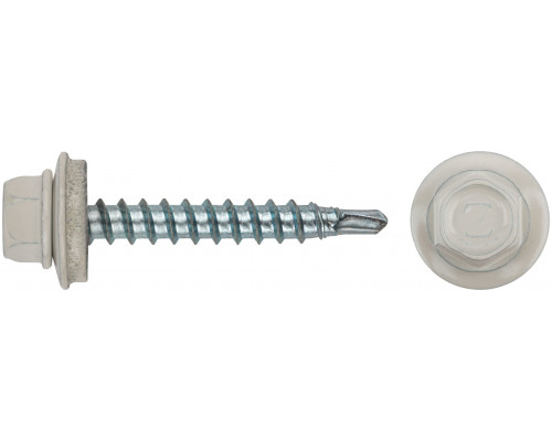 Шурупы кровельные со сверлом 4.8 х 32, белый RAL-9002 (фасовка 250 шт) (23568-4)