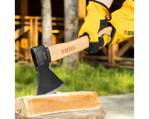 Топор, 600 г, кованый, буковое топорище Denzel