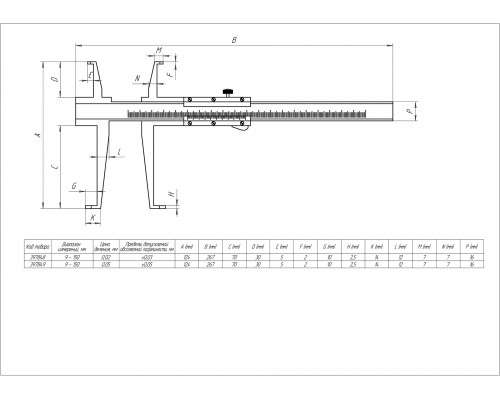 Штангенциркуль ШЦ 9-150 0,05 SHAN