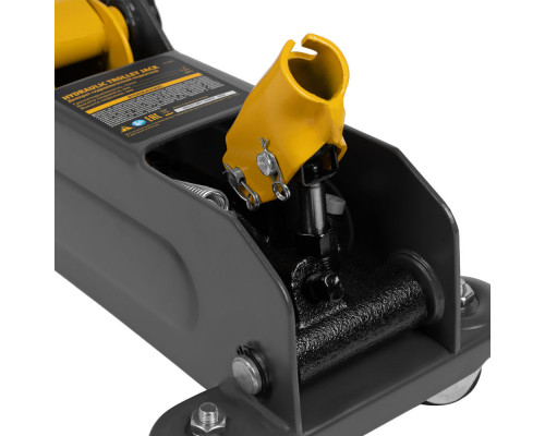 Домкрат гидравлический подкатной, 2 т, 135-385 мм Denzel