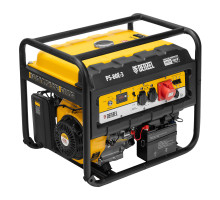 Генератор бензиновый PS 80 E-3, 6.6 кВт, 400 В, 25 л, электростартер Denzel (946954)