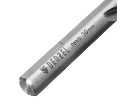 Набор сверл по металлу, 1-10 мм, Р6М5-TiN, Golden Tip, 19 шт Denzel (723003)