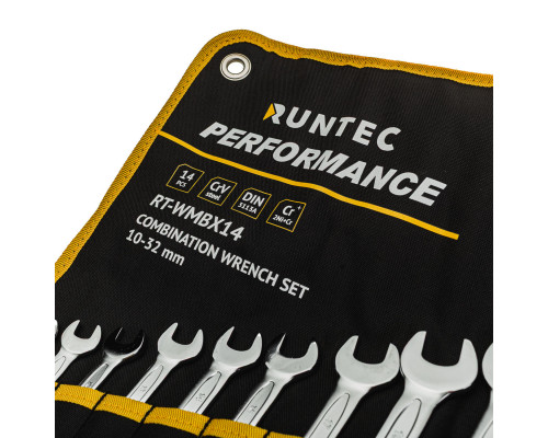 RUNTEC RT-WMBX14 Набор ключей комбинированных RUNTEC CrV 10-32 мм в сумке, 14 предметов (RT-WMBX14)