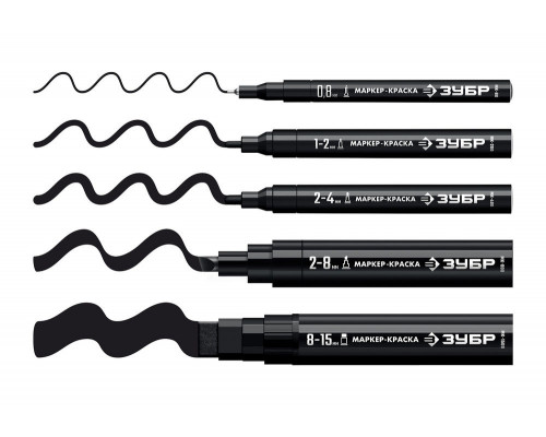 Маркер-краска МК-1500 черный, 8-15 мм ЗУБР 06329-2