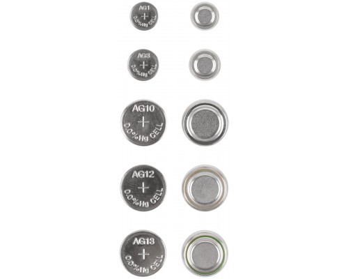 Батарейка щелочная, тип AG1*2 шт, AG3*2 шт, AG10*2 шт, AG12*2 шт, AG13*4 шт (SETLR-12BPC)