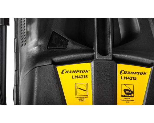 Газонокосилка CHAMPION LM4215 (1,5кВт 420мм 40л 25-70мм 1рычаг/8, 20,7кг) (LM4215)
