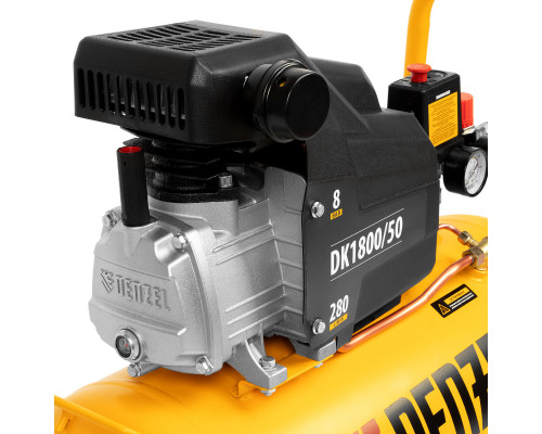 Компрессор воздушный DK1800/50, Х-PRO 1.8 кВт, 280л/мин, 50л Denzel (58068)