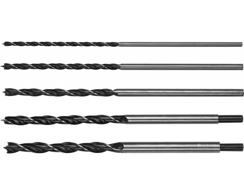 STAYER Maxdrill, 5 шт, 6-8-10-12-14 х 300 мм, набор сверл по дереву (2943-300-H5)