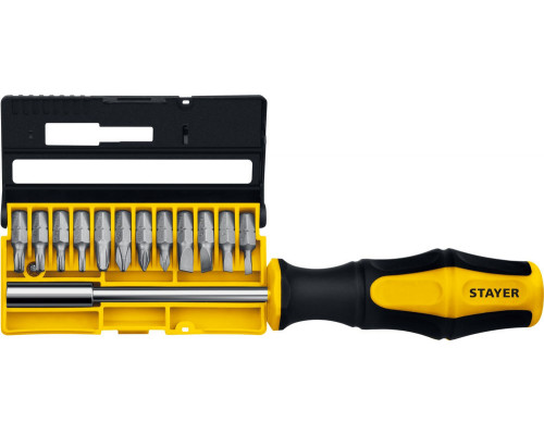 Отвертка-битодержатель с насадками 13 предм. Hercules-B13 STAYER 25813