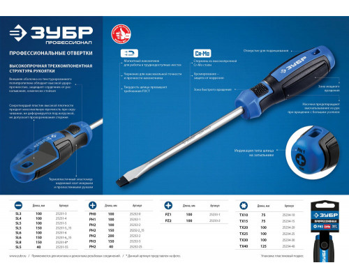 Отвертка ЗУБР Профессионал 25234-25_z01