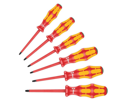 167 i/6 TORX® VDE Набор диэлектрических отвёрток, 6 пр., TX 8-9-10-15-20-25 (WE-133356)