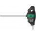 454 Hex-Plus HF Отвёртка с внешним шестигранником с Т-образной рукояткой с фиксацией, 4 x 100 мм, с дополнительным коротким рабочим концом (WE-023338)