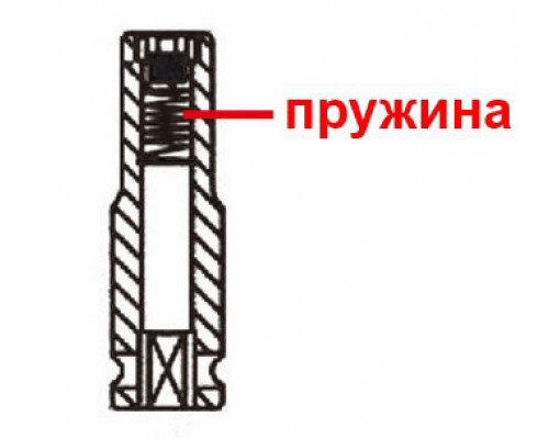 Головка торцевая ударная глубокая 17 мм 6-гранная 3/8