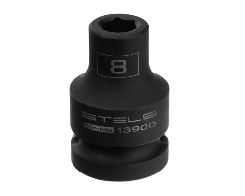 Головка ударная шестигранная, 8 мм, 1/2, CrMo Stels