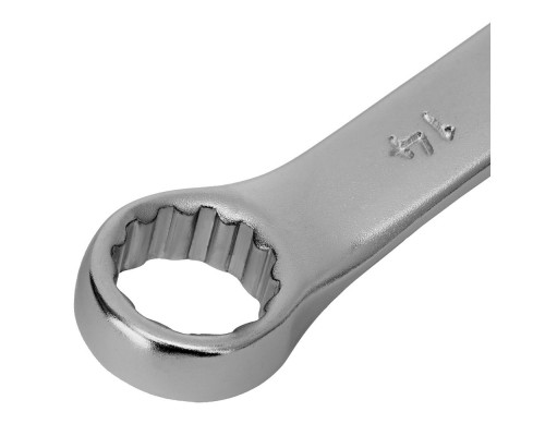 Ключ комбинированный, 14 мм, CrV, матовый хром Stels