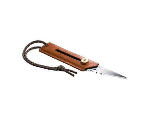 Многоцелевой нож со сменным лезвием WORKS BK1 CAMEL BUSHCRAFT KNIFE с чехлом OLFA OW-BK1L-CL