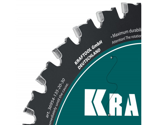 Диск пильный по металлу и стали Metal Cut, 135 х 20 мм, 30Т KRAFTOOL 36954-135-20-30