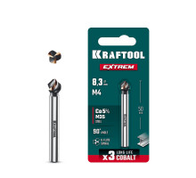 Зенковка EXTREME Со5-А d 8.3х6х50 мм Z3 90° сталь M35 U-образная спираль KRAFTOOL 29734-4
