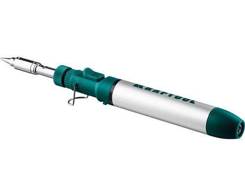 Газовый паяльник SolderGas, 70 A, 30–70 Вт, 1300°С, горелка, фен, набор 3 в 1 KRAFTOOL 55504-H3