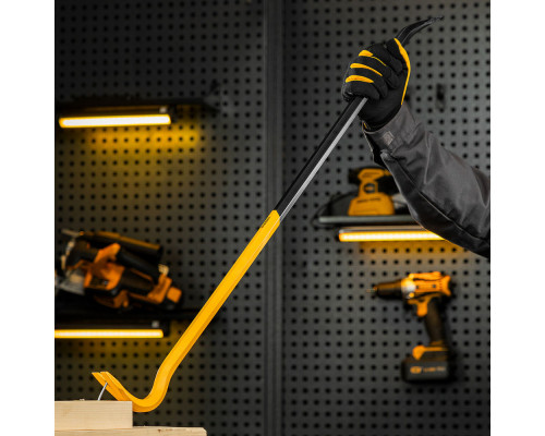 Лом-гвоздодер, 900 мм, шестигранный 19 мм, окрашенный, сталь 65 Denzel