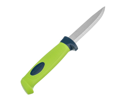 Нож универсальный с чехлом, обрезиненная рукоятка, 220 мм, лезвие 100 мм Сибртех (79015)