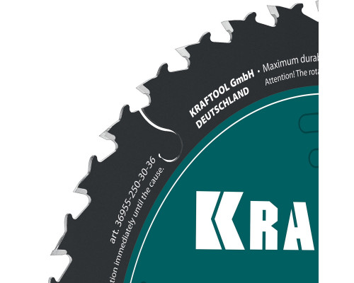 Диск пильный по дереву Slim wood cut, 250 х 30 x 2.0 мм, 36Т KRAFTOOL 36955-250-30-36