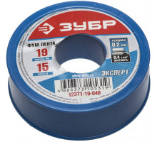ФУМ лента 0.2 мм?19 мм?15 м 0.40 г/см? ЗУБР 12371-19-040