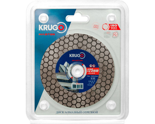 Диск алмазный для резки плитки под 45 градусов KRUGO MASTER 125х25 mm 81091250286