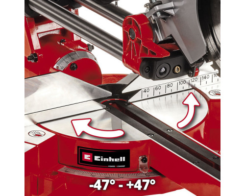 Пила торцовочная акк. Einhell PXC TE-SM 36/210 Li, 2х18В,210х30мм,пр-л 310х65мм,X-tend,лазер,без АКК (4300880)