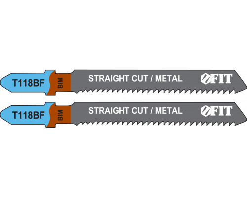 Полотна по металлу, Bimetal, фрезерованные, волнистые зубья, 76/51/2 мм (T118BF), 2 шт. (40973)
