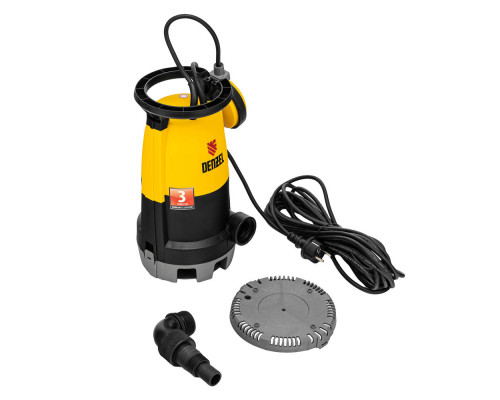 Дренажный насос для чистой и грязной воды DP450S, 450 Вт, напор 6 м, 12000 л/ч Denzel (97267)
