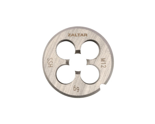 Плашка круглая резьбонарезная HSS, DIN 223 B (DIN EN 22568), M12 x 1.75, 38 x 14 (ZA-10407)