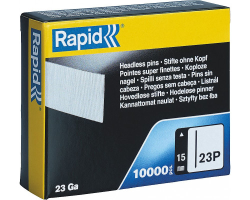 Закаленные супертвердые гвозди тип 23Р, 15 мм, 1000 шт RAPID 5001358