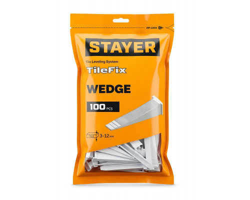 STAYER СВП TileFix, клин 100 шт, система выравнивания плитки ?ворота? (33848-100)