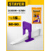STAYER СВП TileFix, комплект: 1,5 мм, зажим + клин, 50 + 50 шт, система выравнивания плитки ?ворота? (33842-H50)