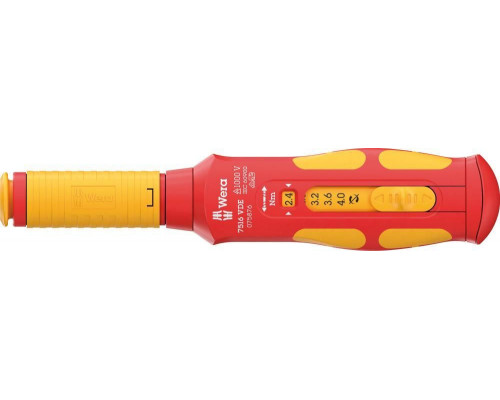 7516 Safe-Torque VDE Kraftform Отвёртка динамометрическая, 2.4 / 2.8 / 3.2 / 3.6 / 4.0 Нм, для насадок с шестигранным 9 мм хвостовиком (WE-075876)