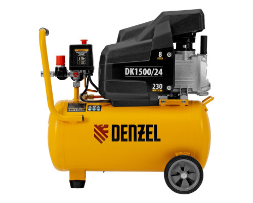 Компрессор воздушный DK1500/24, Х-PRO 1.5 кВт, 230 л/мин, 24 л Denzel (58063)