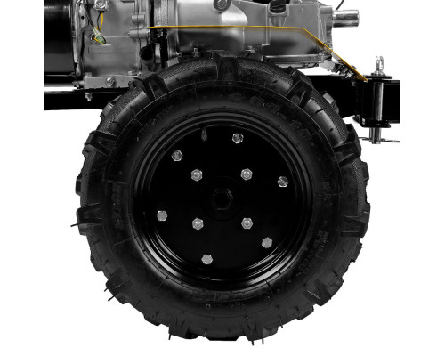 Мотоблок DPT-370X, 7 л.с, дисковое сцепление, ширина 90 см, глубина 35 см, фрез 3 х 4, ВОМ, передачи 3В/1Н Denzel (56406)